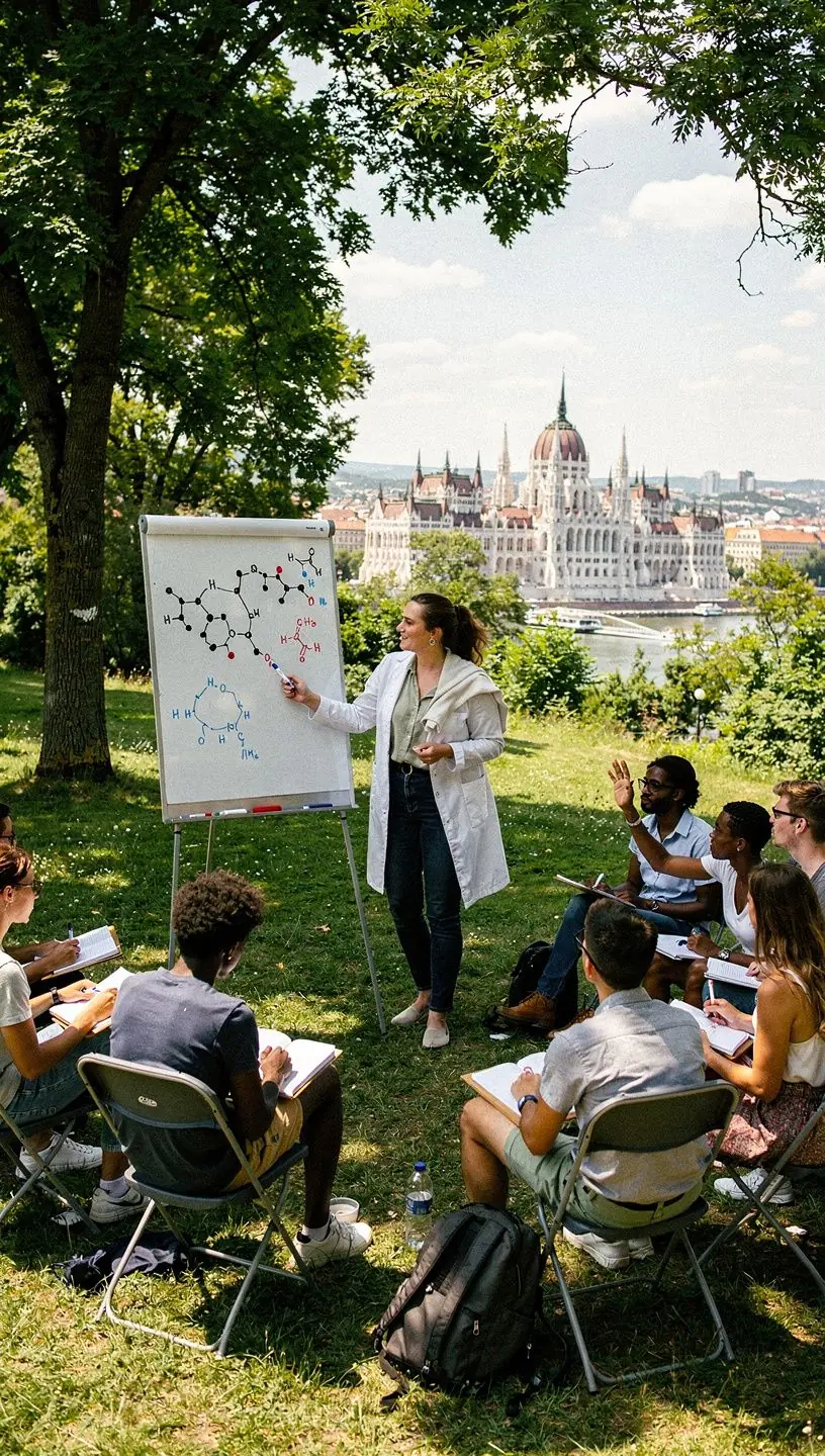 Molekuláris struktúrák 3D modellje, amely bemutatja az organikus vegyületek összetételét.